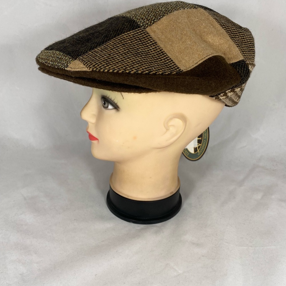 Scala Flat Cap Classic Patchwork Pattern NWT